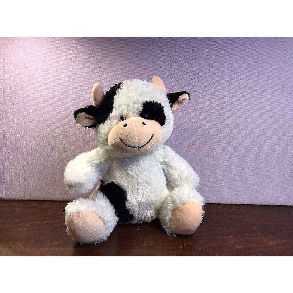 Send A Friend  Black White Cow Plush Stuffed Animal 10” Soft Farm Barnyard